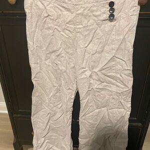 Elevenses Light Gray Straight Leg Pants